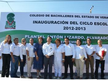 Inauguración del ciclo escolar en el plantel Alvarado
