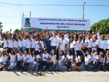 Inauguración del ciclo escolar en el plantel Alvarado