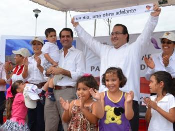 La banda Piratas en la inauguración del parque Prosperidad