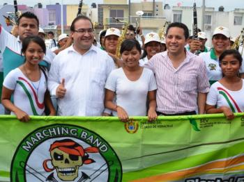 La banda Piratas en la inauguración del parque Prosperidad