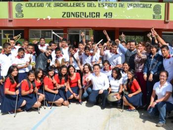 Cumple JDO con alumnos de Zongolica