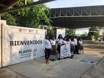 INAUGURAN AULA DIDÁCTICA EN EL PLANTEL 11 PASO DE OVEJAS