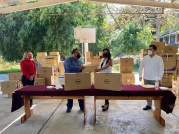 ENTREGA DE EQUIPAMIENTO ESCOLAR A PLANTELES DE LA ZONA IV 