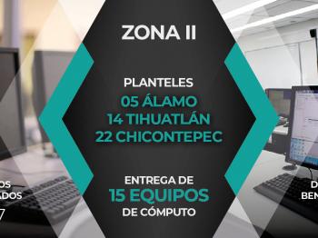 SE INSTALA EQUIPO DE CÓMPUTO EN PLANTELES DE LA ZONA II