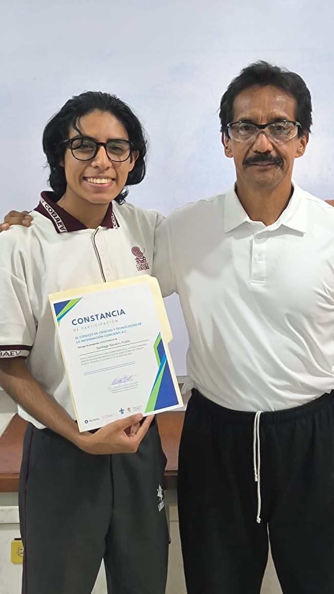 ORO EN OLIMPIADA ESTATAL DE INFORMÁTICA PARA ALUMNO DEL COBAEV