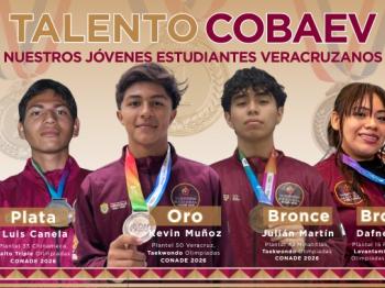 ALUMNOS DEL COBAEV DESTACAN EN LA OLIMPIADA CONADE 2026